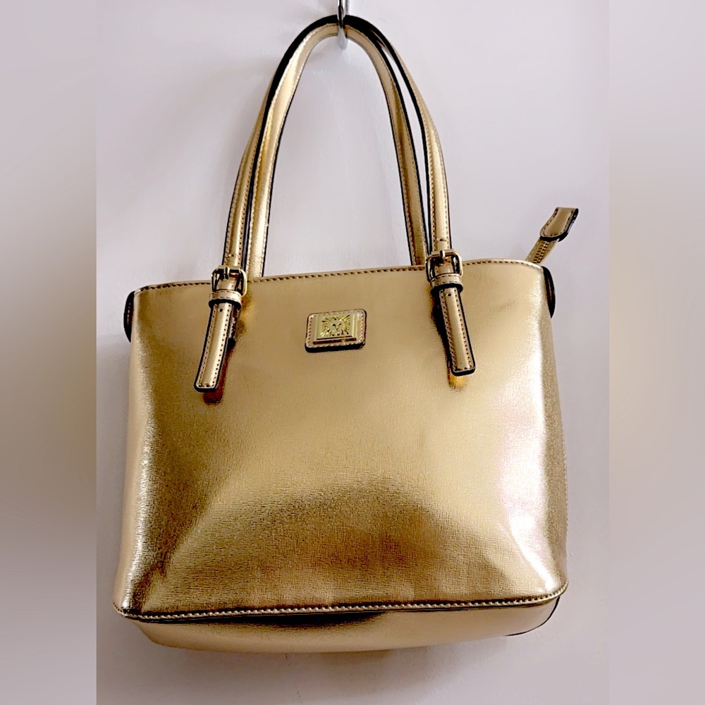 NWOT Anne Klein Gold Shoulder Tote Bag